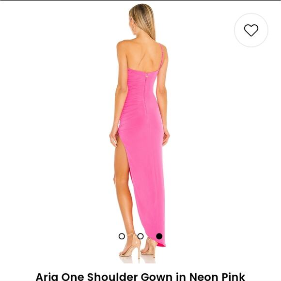 NWT Nookie Aria One Shoulder Gown in Neon Pink - Picture 3 of 7